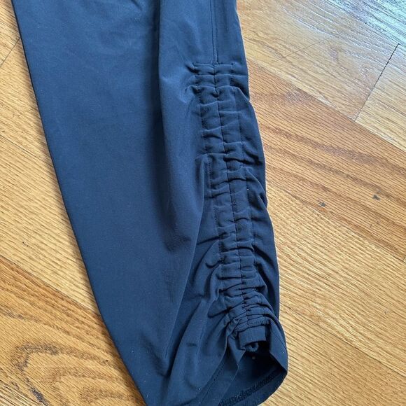Athleta Women's Size 2 Side Ruching Trouser Pants High Rise Pull-On - Picture 2 of 7